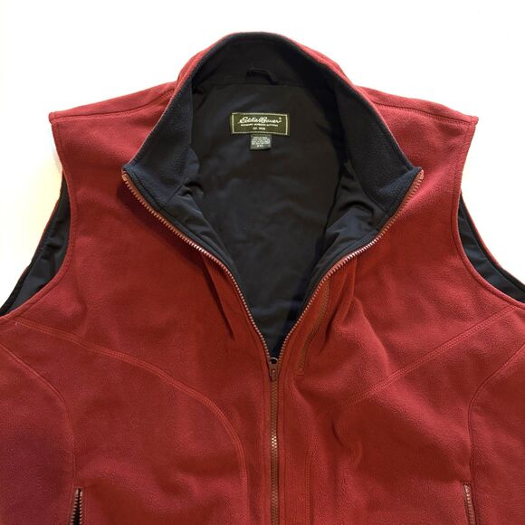 Eddie Bauer Other - Eddie Bauer Fleece Vest Windcutter Mens Size XXL Brick Red Full Zip Outdoor Gear